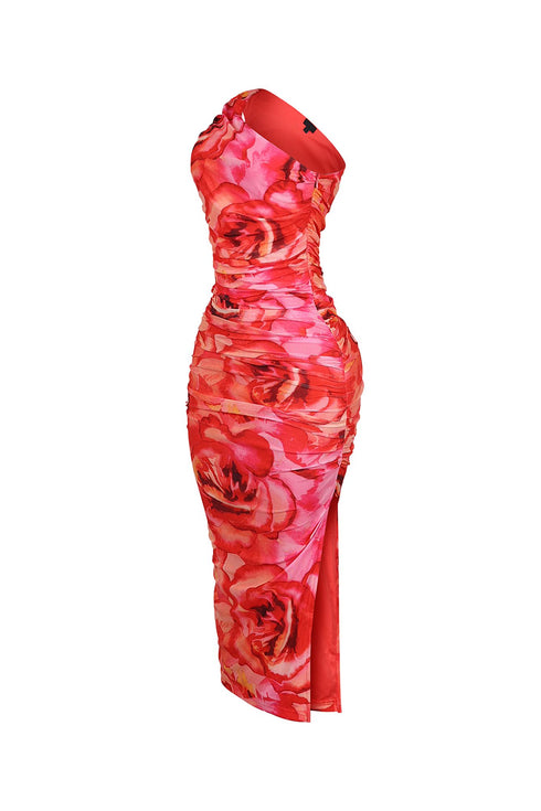 Bloomline One Shoulder Ruched Dress